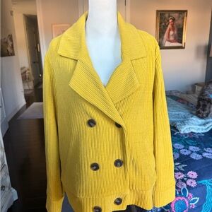MarlaWynne Chartreuse Pea Coat Sm